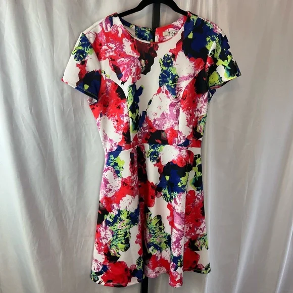 milly for design nation dress Milly for Design Nation Watercolor Style Skater Dress, size 12